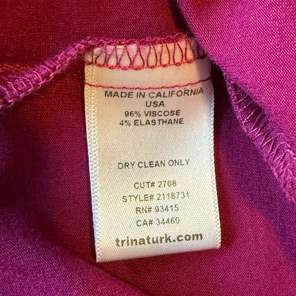 Trina Turk Fuchsia Long Sleeve Dress - Picture 8 of 9